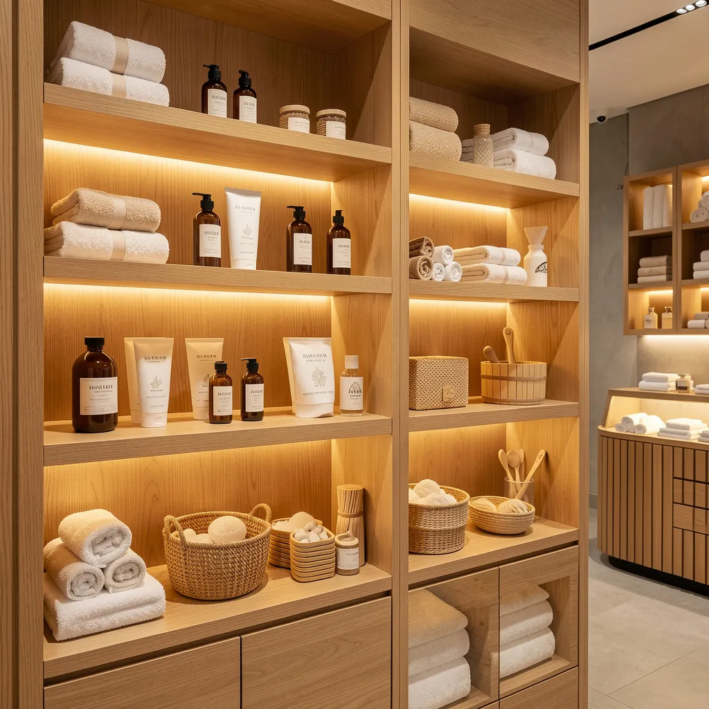 Set of natural sauna brushes and accessories