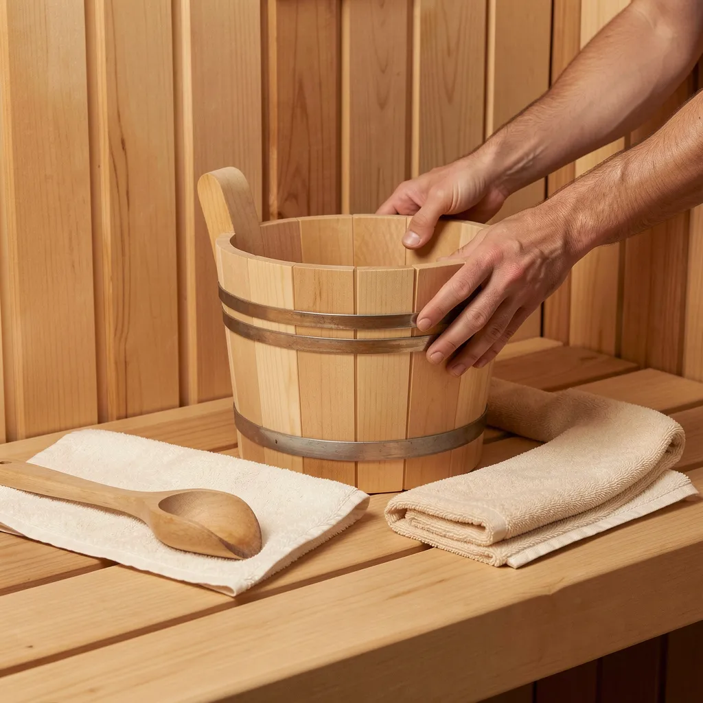 Natural sauna scents in decorative containers
